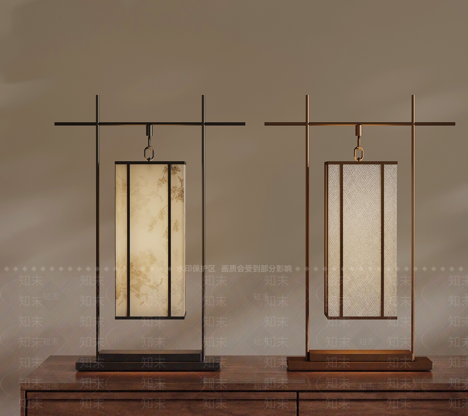 新中式台灯3D模型下载【ID:1232281769】