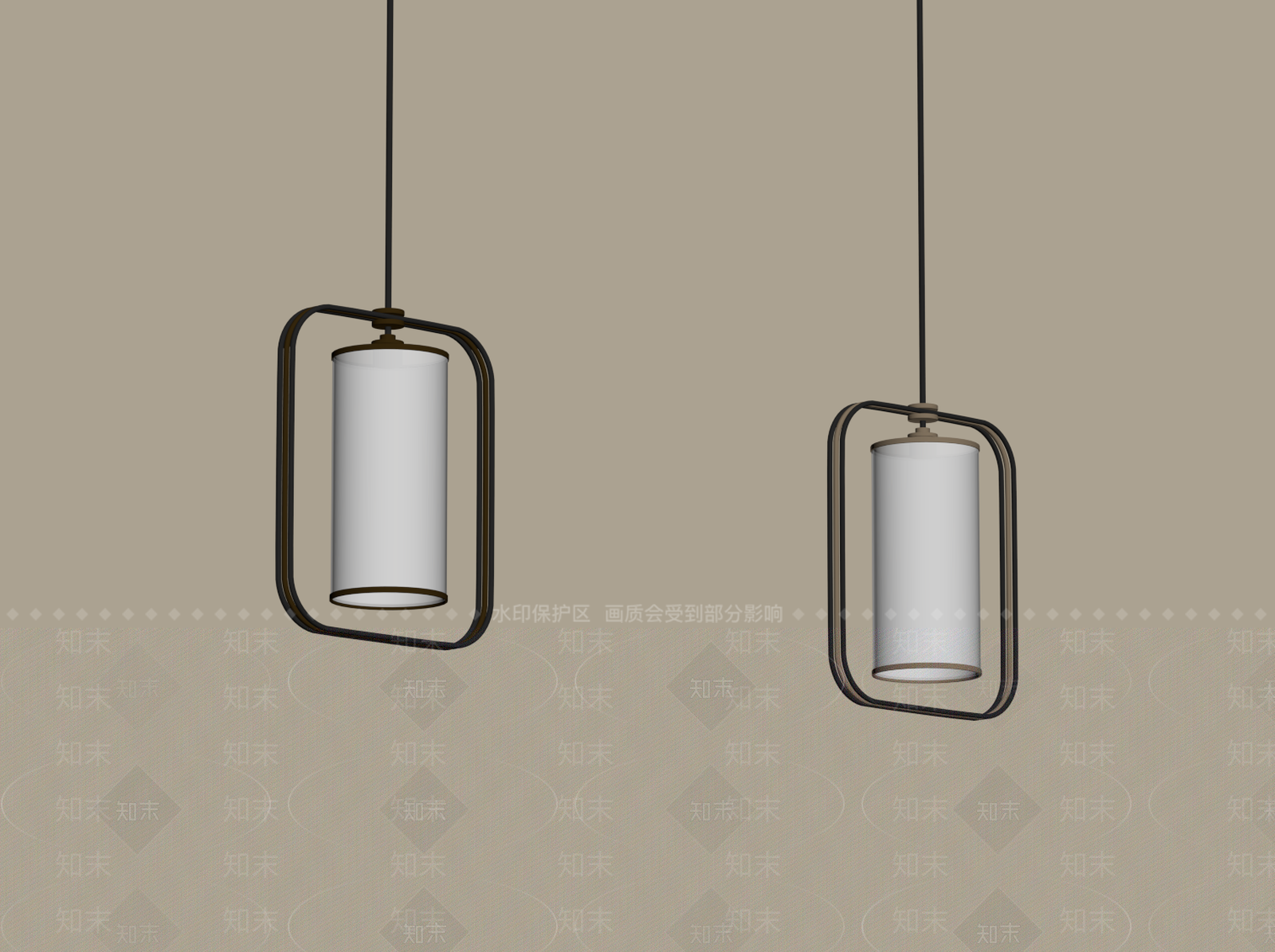 新中式餐厅吊灯SU模型下载【ID:1232282051】