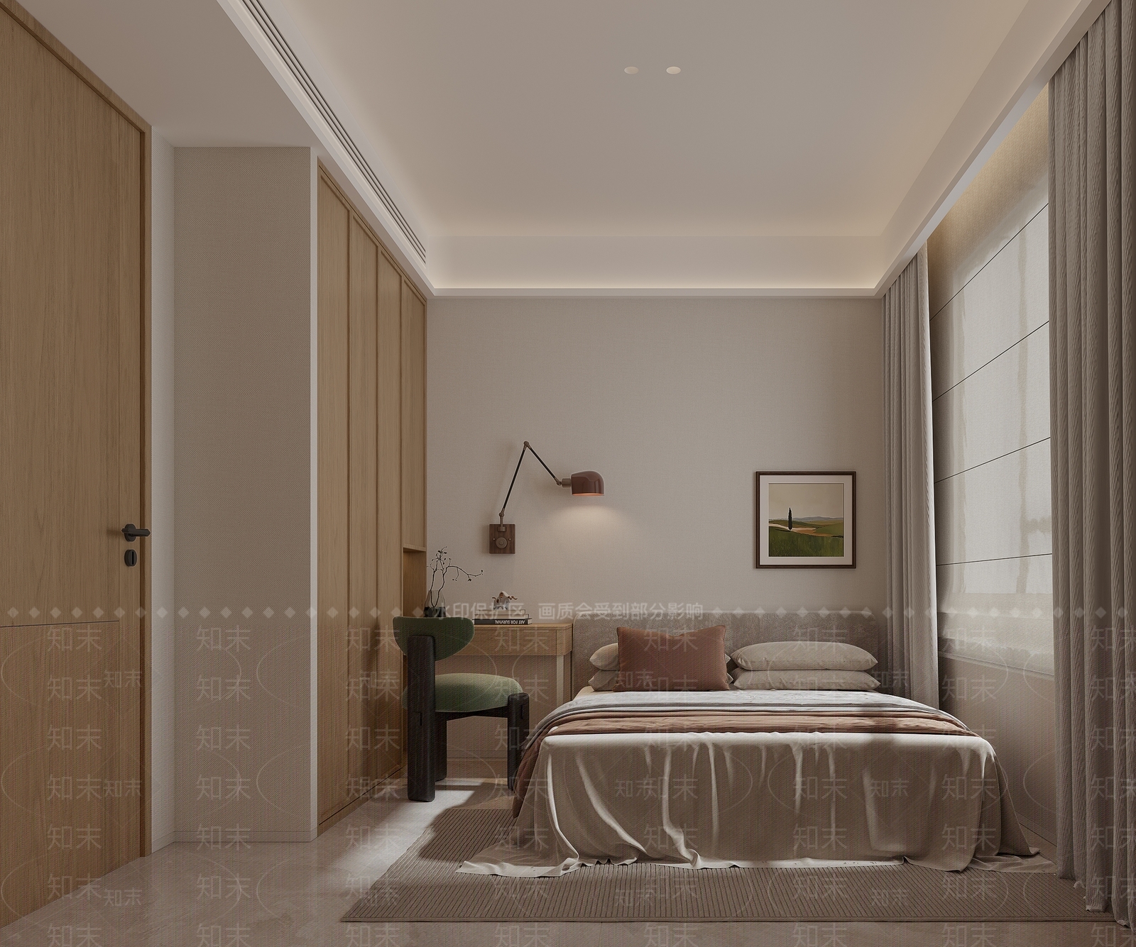 现代简约家居卧室3D模型下载【ID:1232283828】