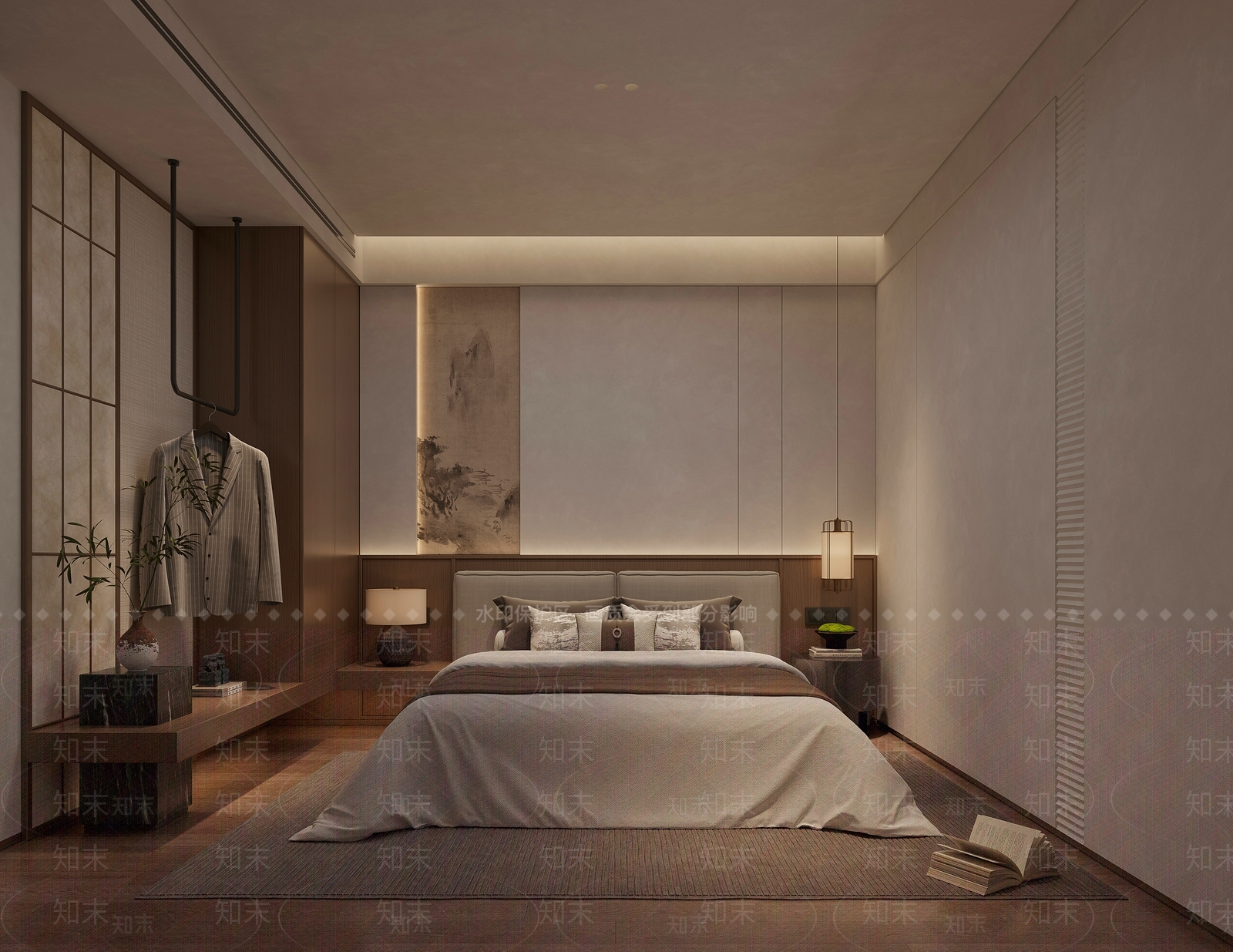 新中式宋式卧室3D模型下载【ID:1232284417】