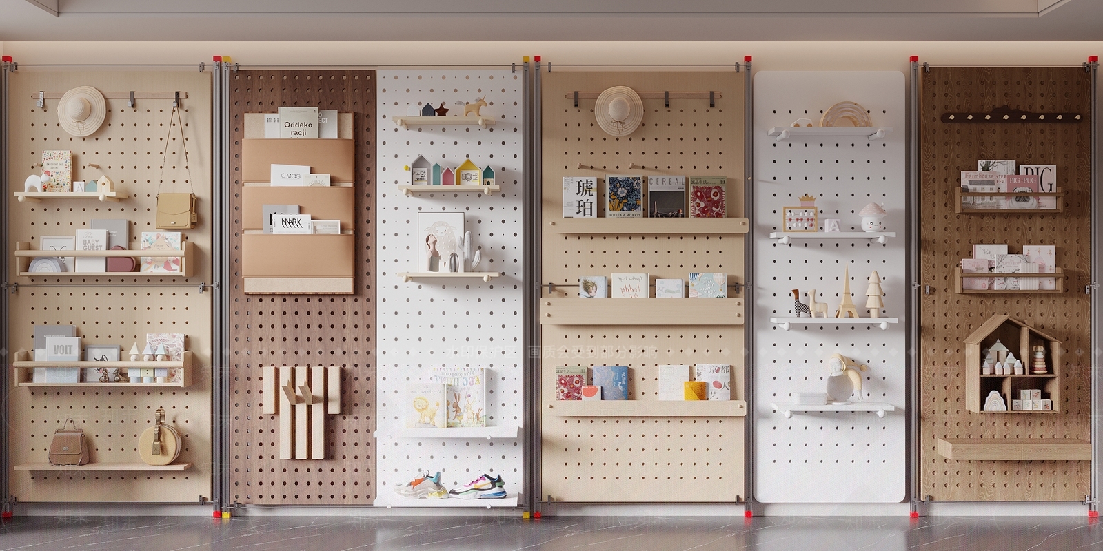 原木风材料展厅SU模型下载【ID:1232284766】
