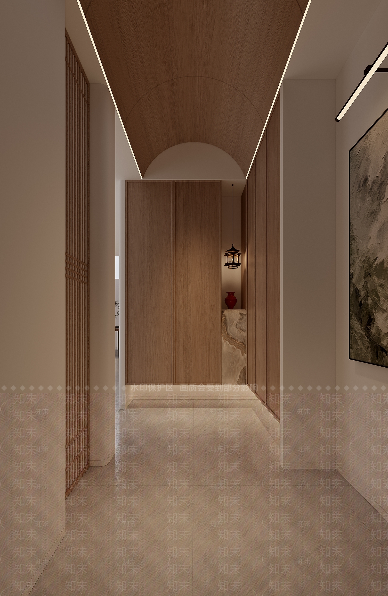 新中式玄关3D模型下载【ID:1232284979】