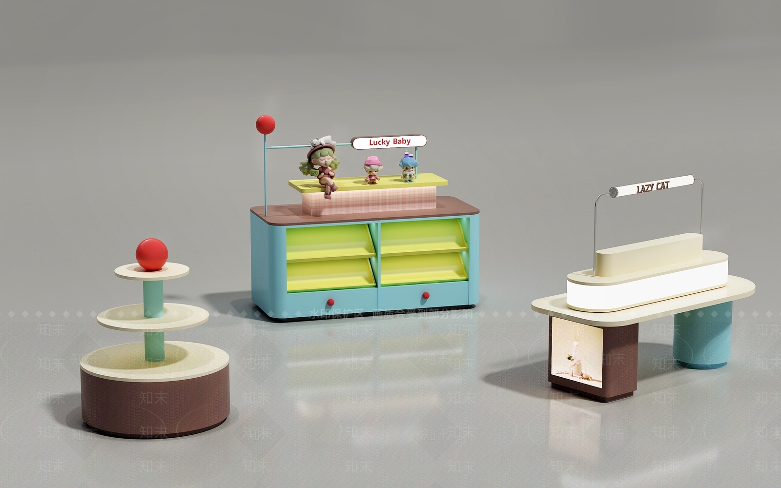 孟菲斯货架3D模型下载【ID:1232285393】