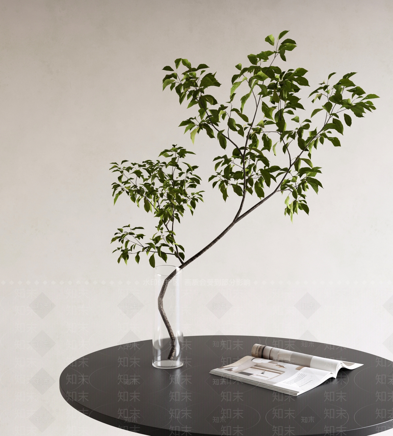 极简绿植摆件SU模型下载【ID:1232286184】