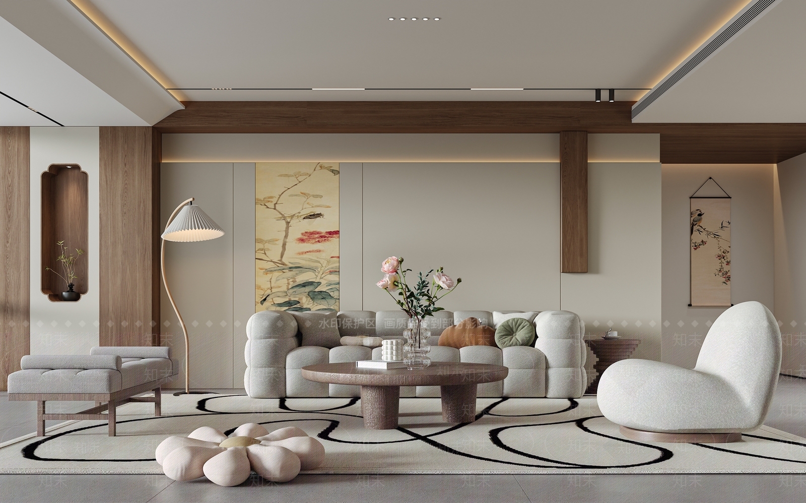 新中式宋式客厅3D模型下载【ID:1232286178】