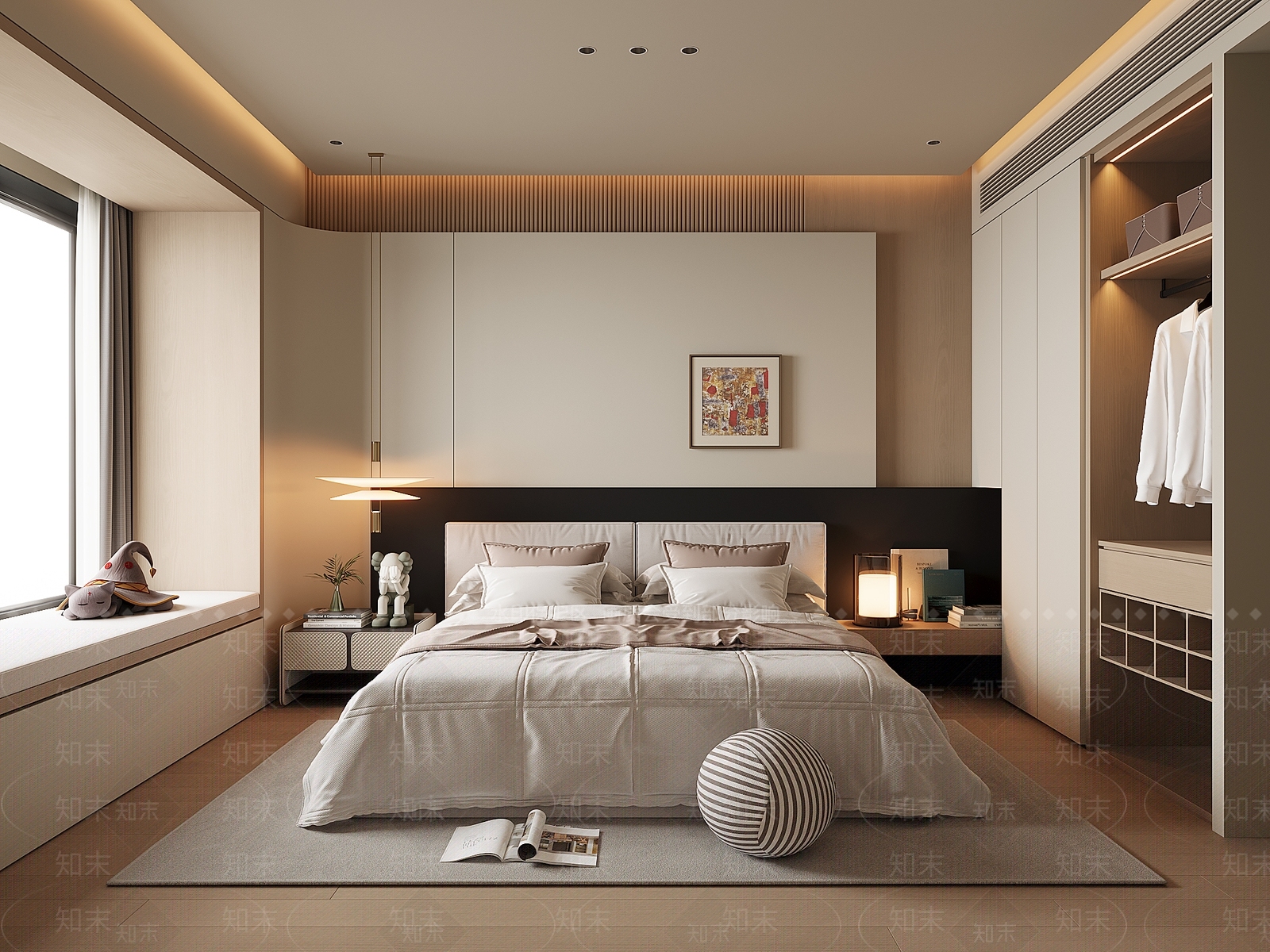 现代简约家居卧室3D模型下载【ID:1232286579】