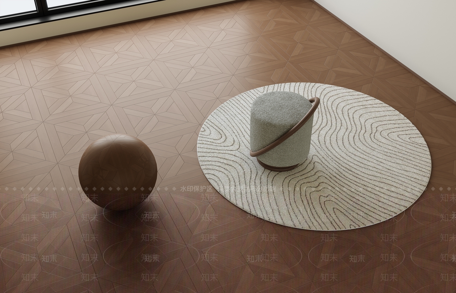 现代简约地面拼花3D模型下载【ID:1232286799】