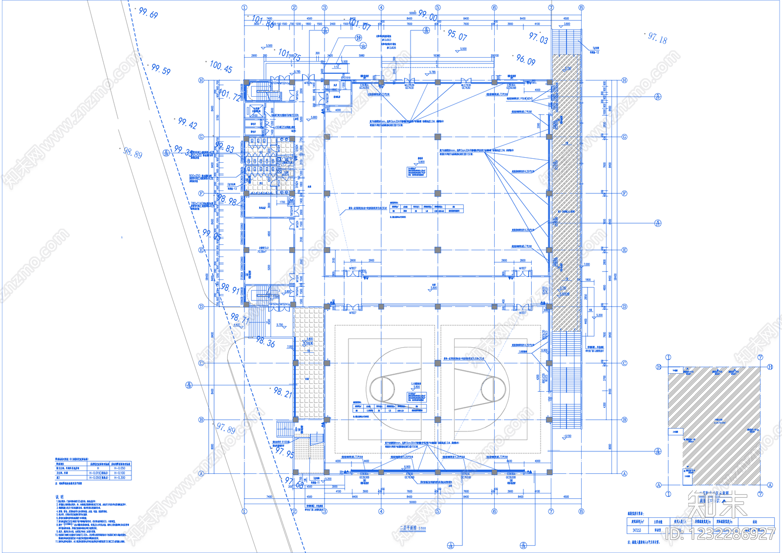学校建筑cad施工图下载【ID:1232286927】