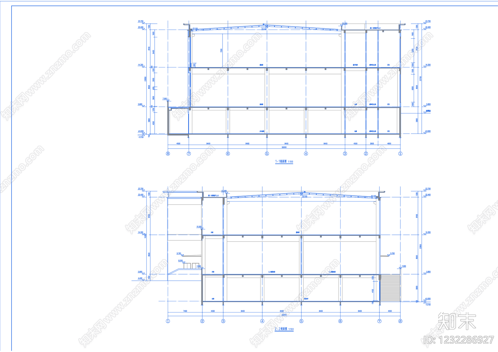 学校建筑cad施工图下载【ID:1232286927】
