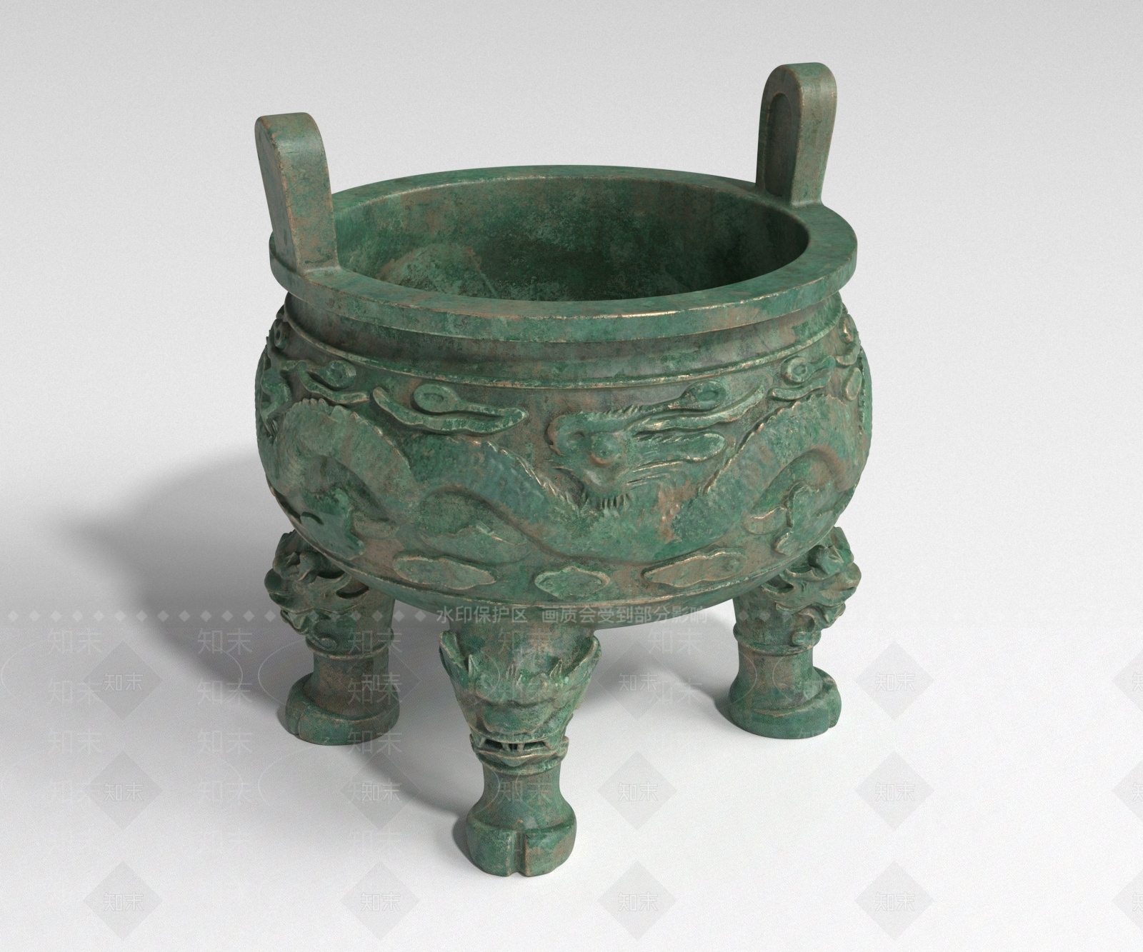 中式雕塑摆件3D模型下载【ID:1232288252】