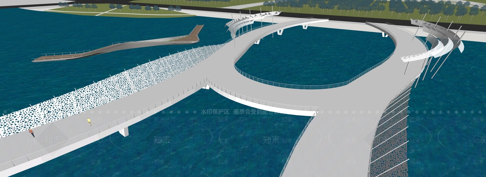 现代主义大桥SU模型下载【ID:1232288727】