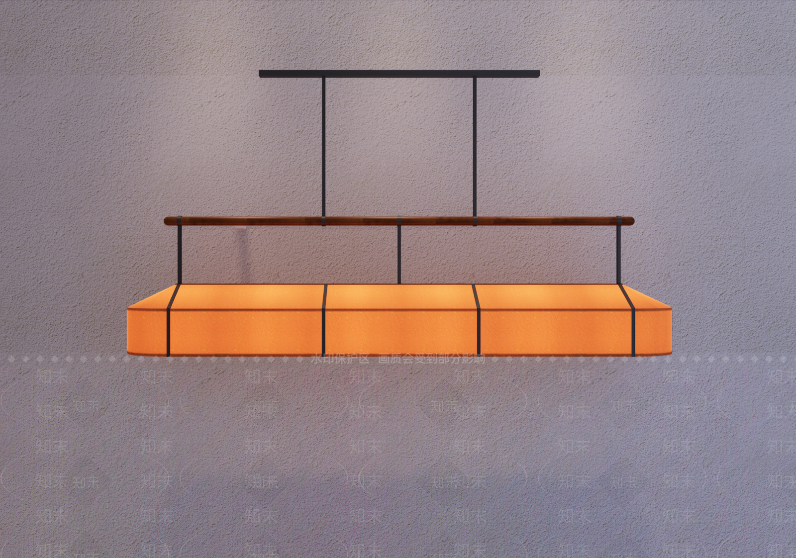 新中式长条吊灯3D模型下载【ID:1232288826】
