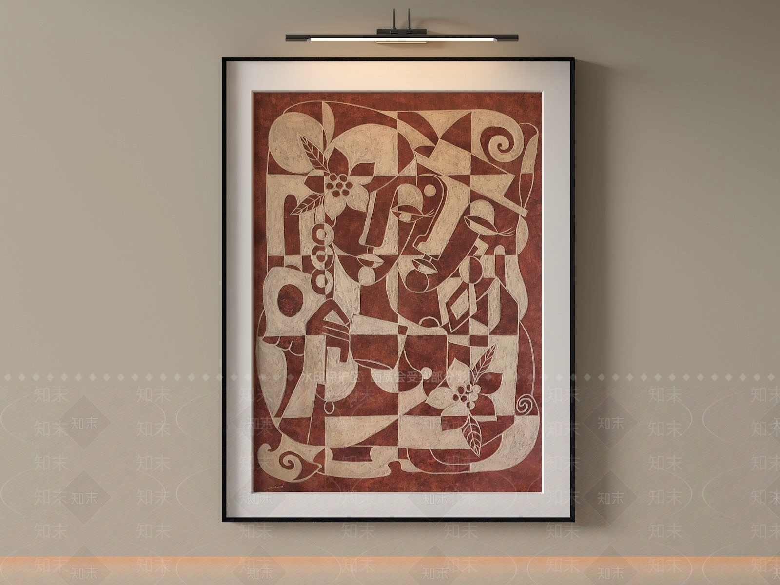 立体主义抽象挂画3D模型下载【ID:1232288869】