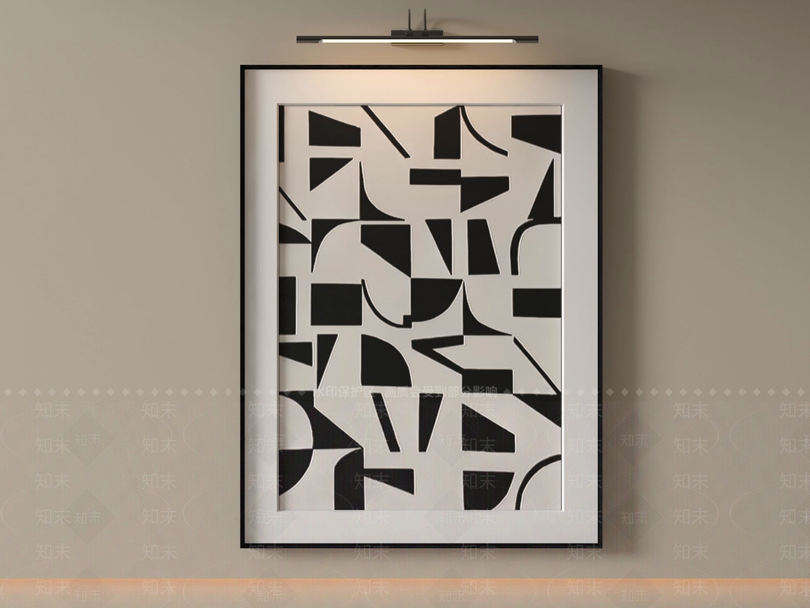 现代简约抽象挂画3D模型下载【ID:1232289183】