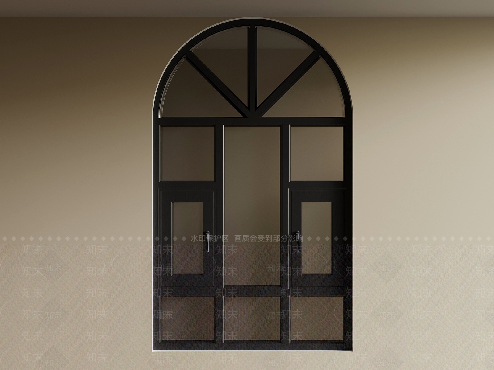 法式窗3D模型下载【ID:1232291356】