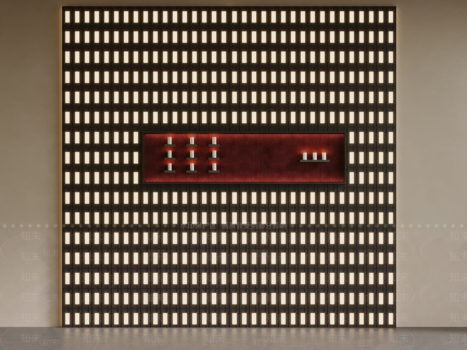 极简形象墙3D模型下载【ID:1232291417】