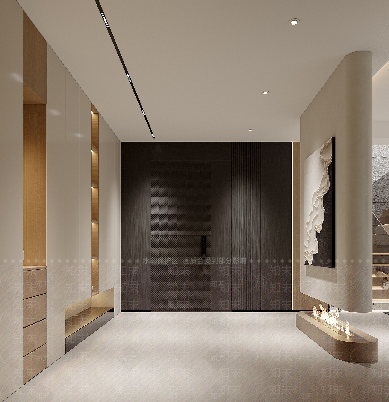 现代简约别墅客餐厅3D模型下载【ID:1232294720】