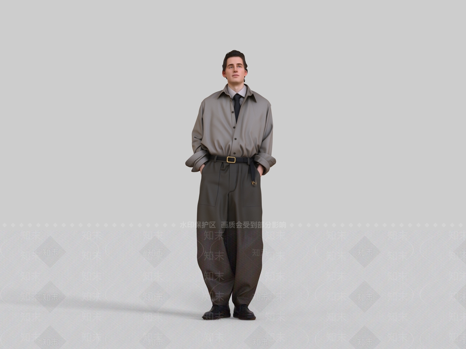 极简男人SU模型下载【ID:1232295053】