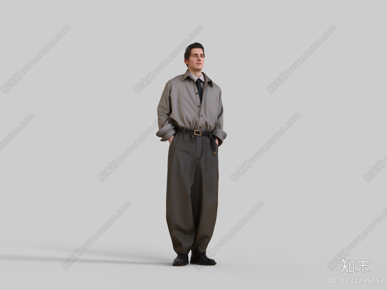极简男人SU模型下载【ID:1232295053】