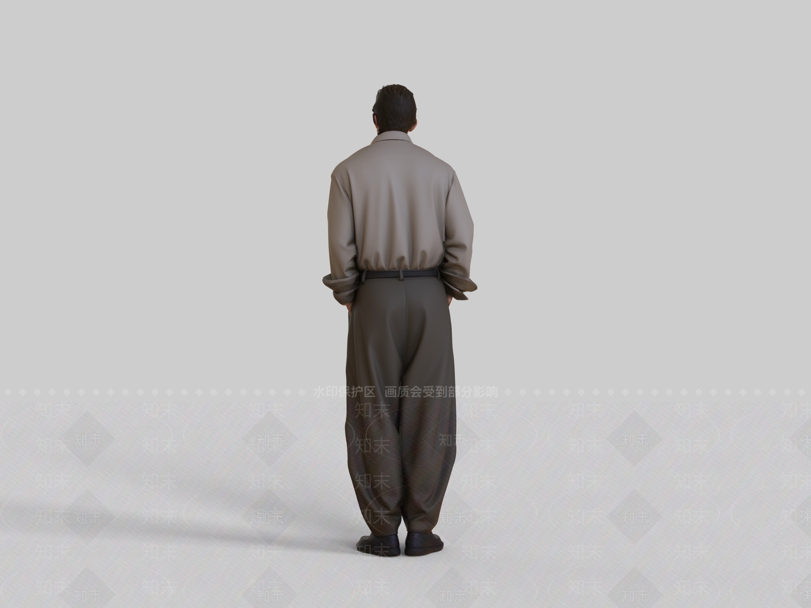 极简男人SU模型下载【ID:1232295053】