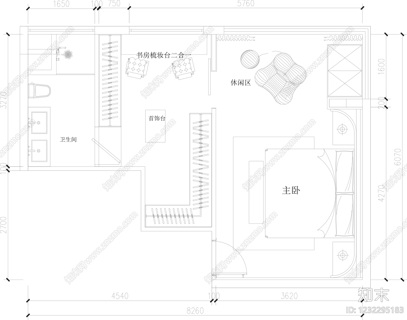 其他家装空间cad施工图下载【ID:1232295183】
