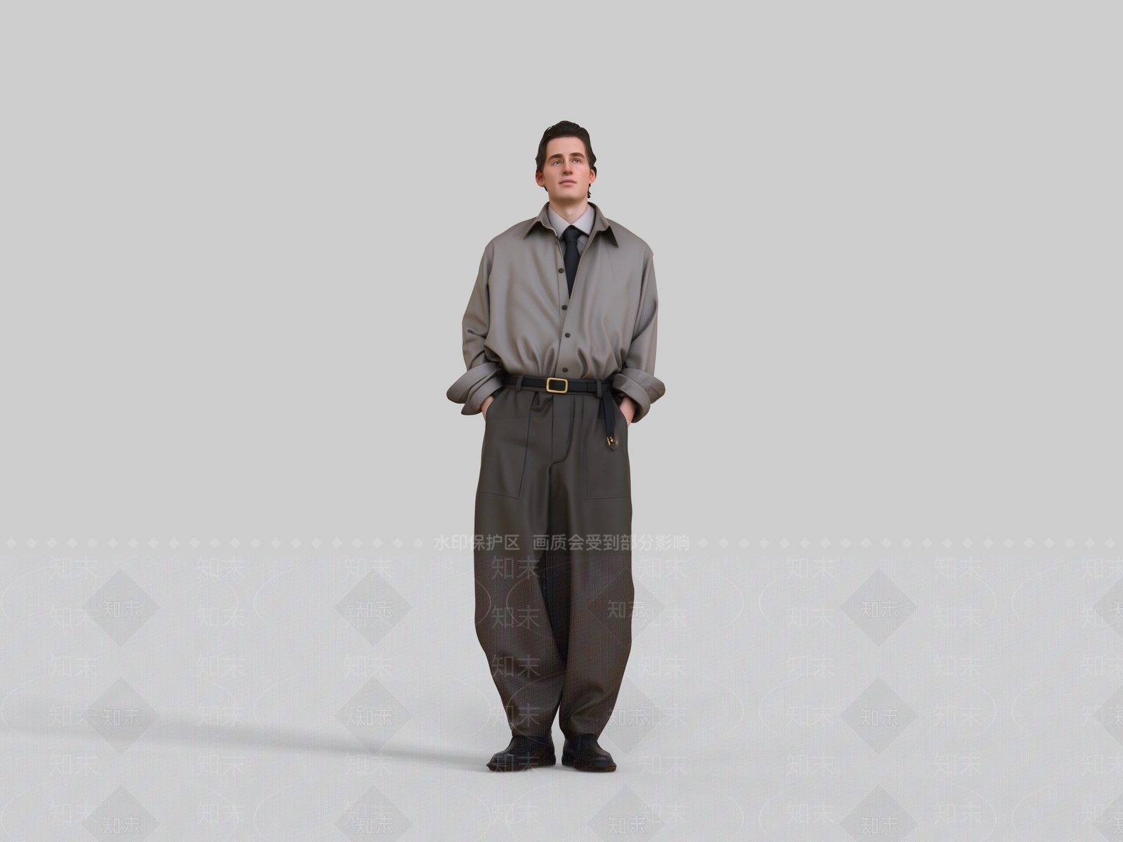 极简男人3D模型下载【ID:1232295156】