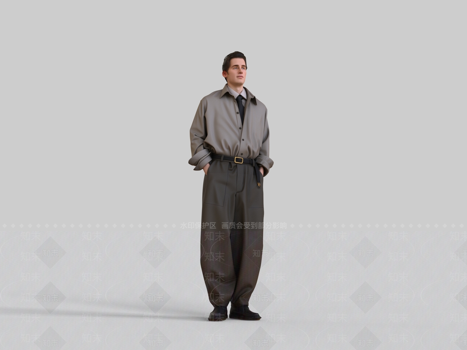 极简男人3D模型下载【ID:1232295156】