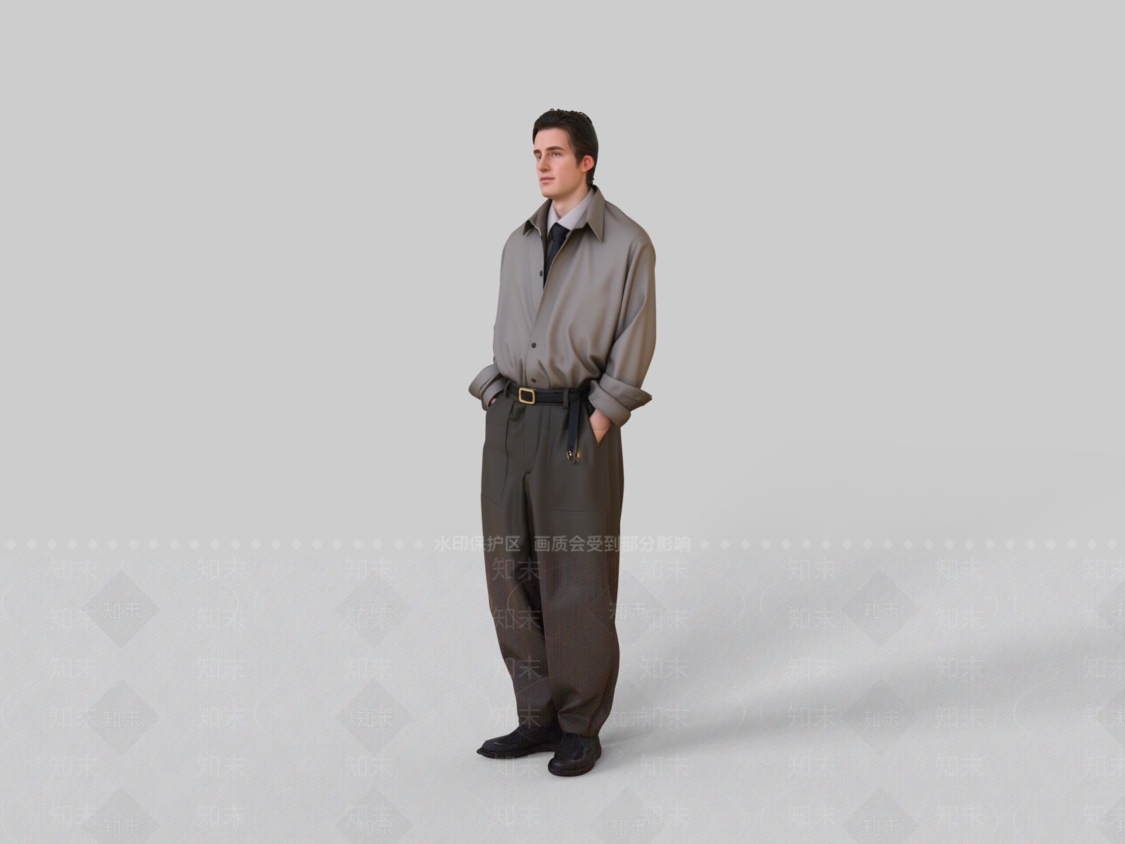 极简男人3D模型下载【ID:1232295156】
