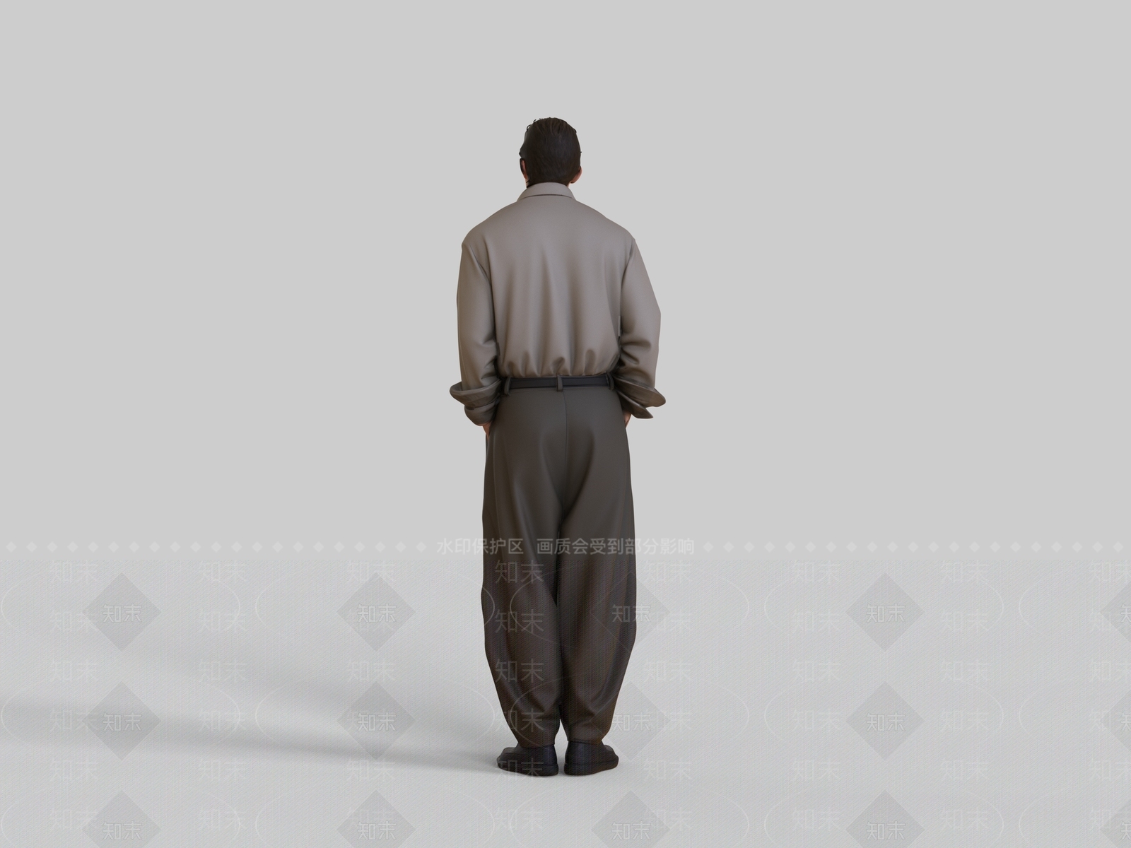 极简男人3D模型下载【ID:1232295156】