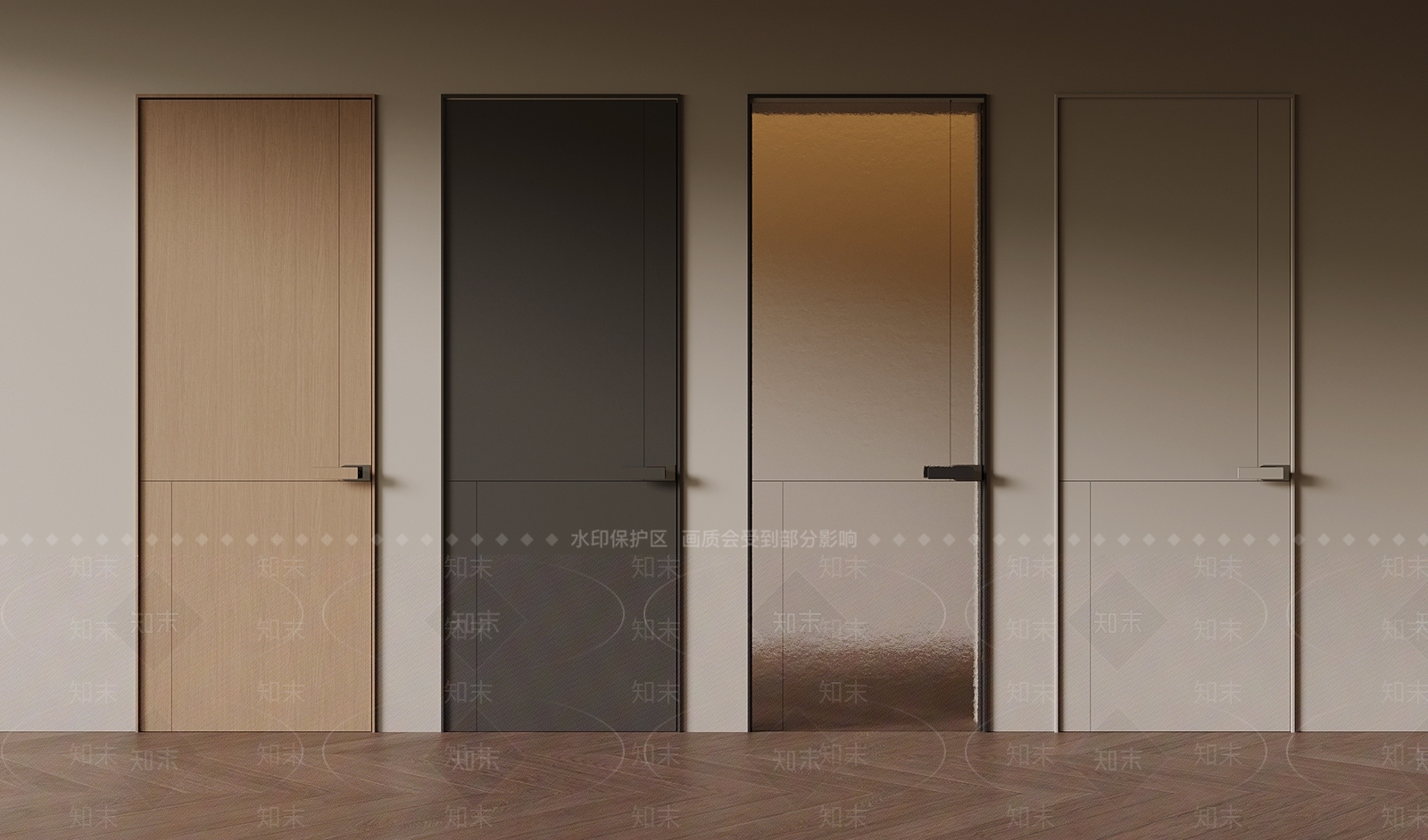 意式极简门组合3D模型下载【ID:1232295424】