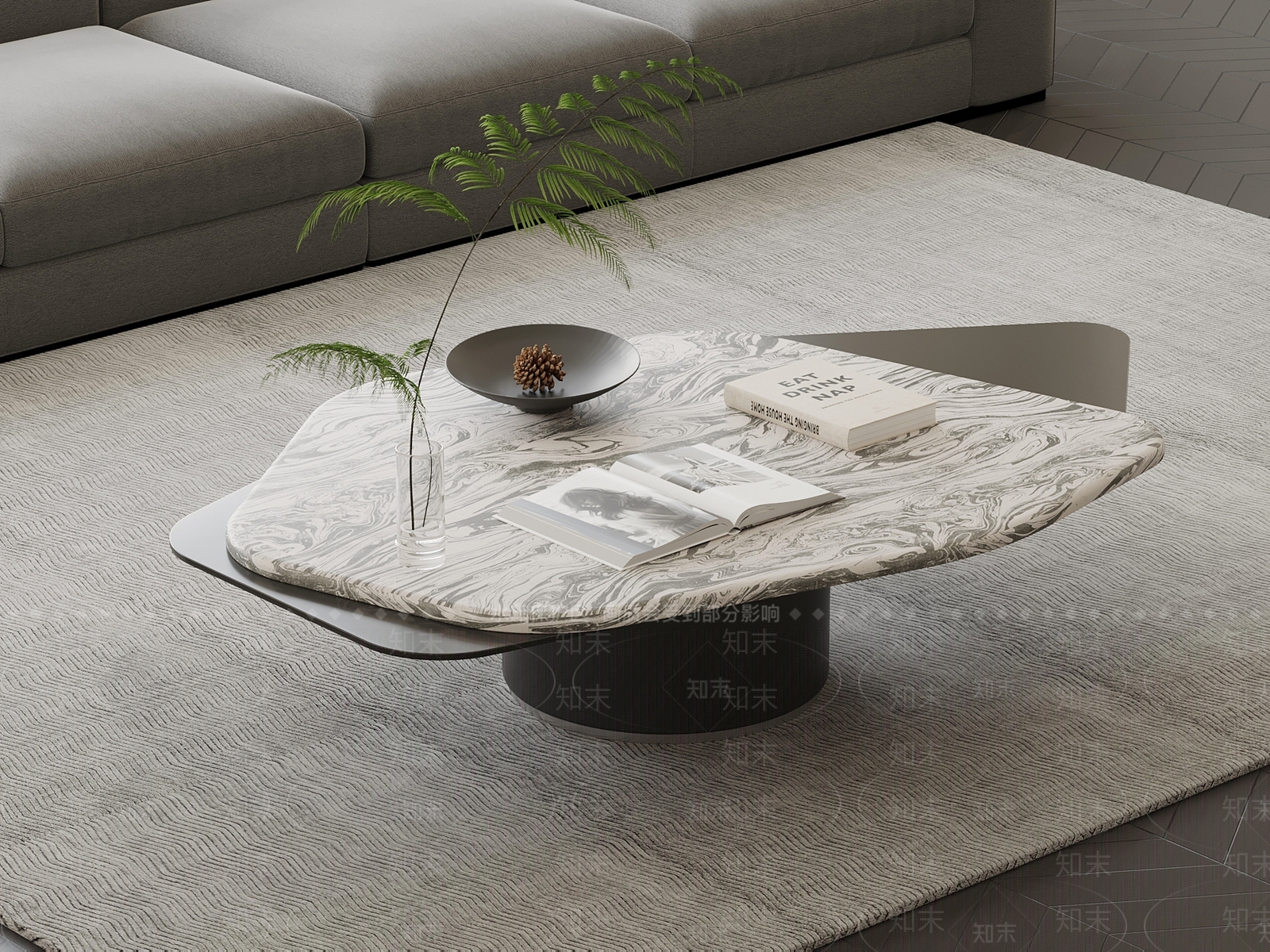 意式极简茶几3D模型下载【ID:1232295687】
