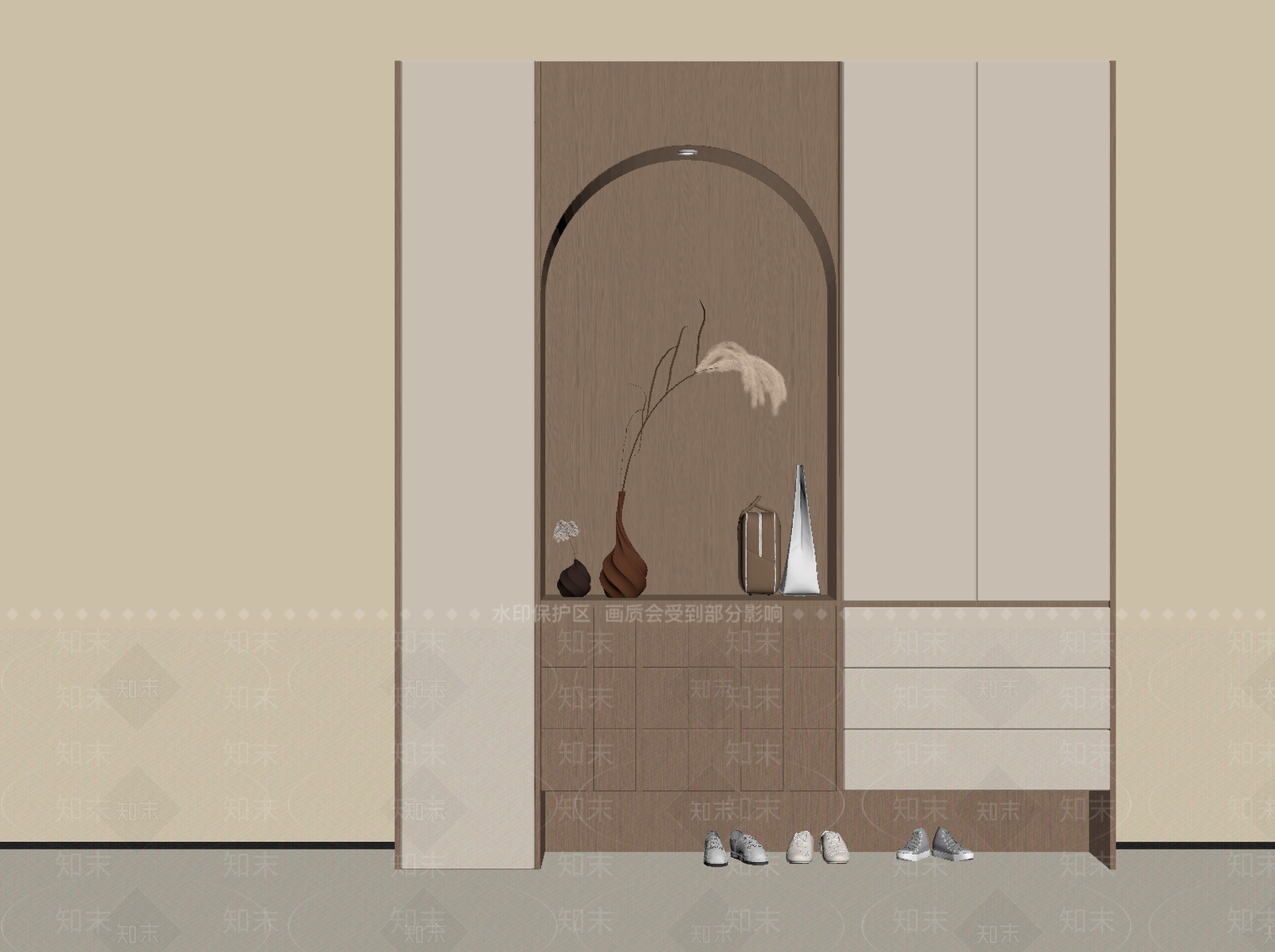鞋柜SU模型下载【ID:1232296397】