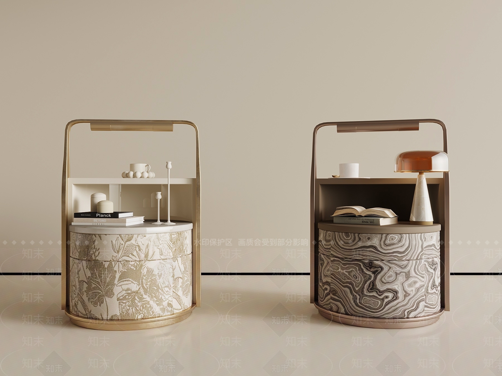 轻奢储物柜3D模型下载【ID:1232296525】