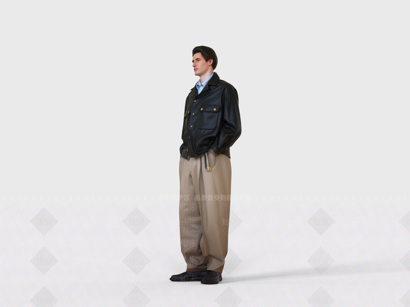 复古男人3D模型下载【ID:1232297053】