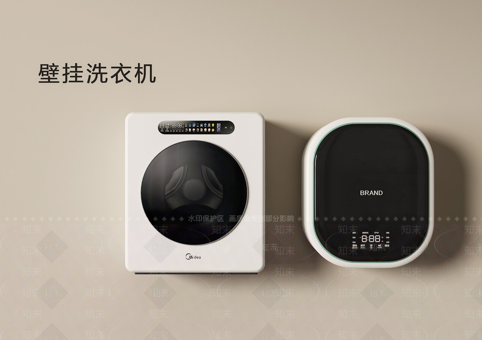 现代简约洗衣机3D模型下载【ID:1232296826】