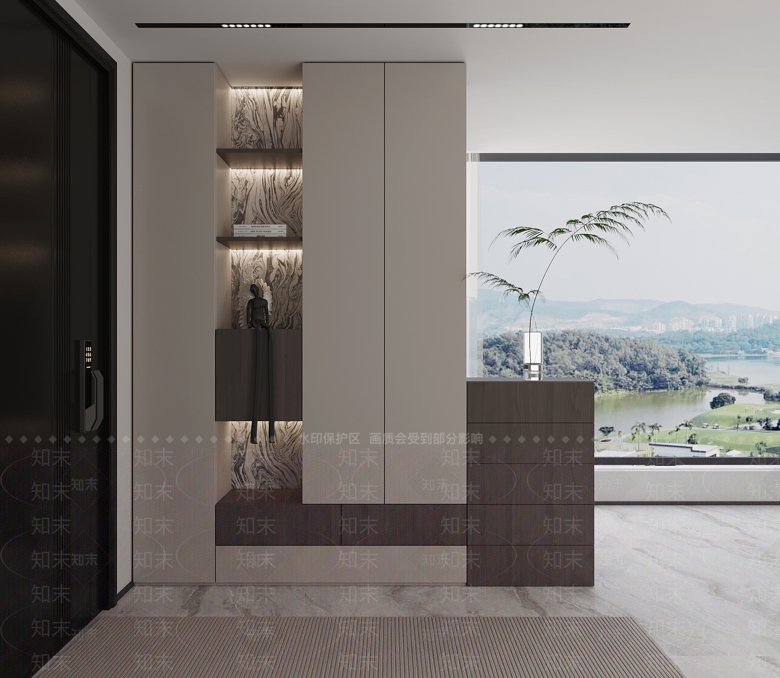 意式极简玄关3D模型下载【ID:1232297132】