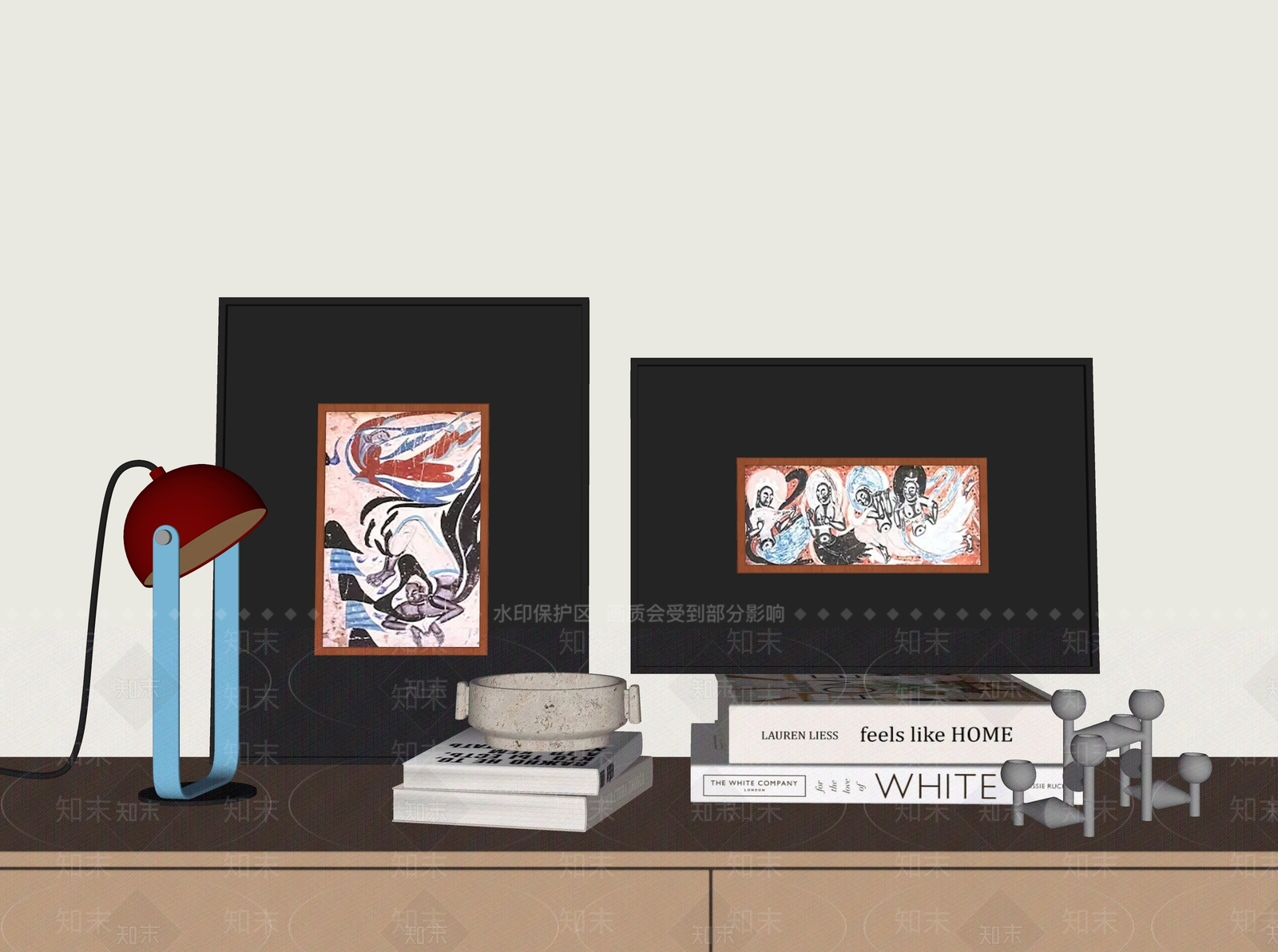 现代简约挂画SU模型下载【ID:1232297988】