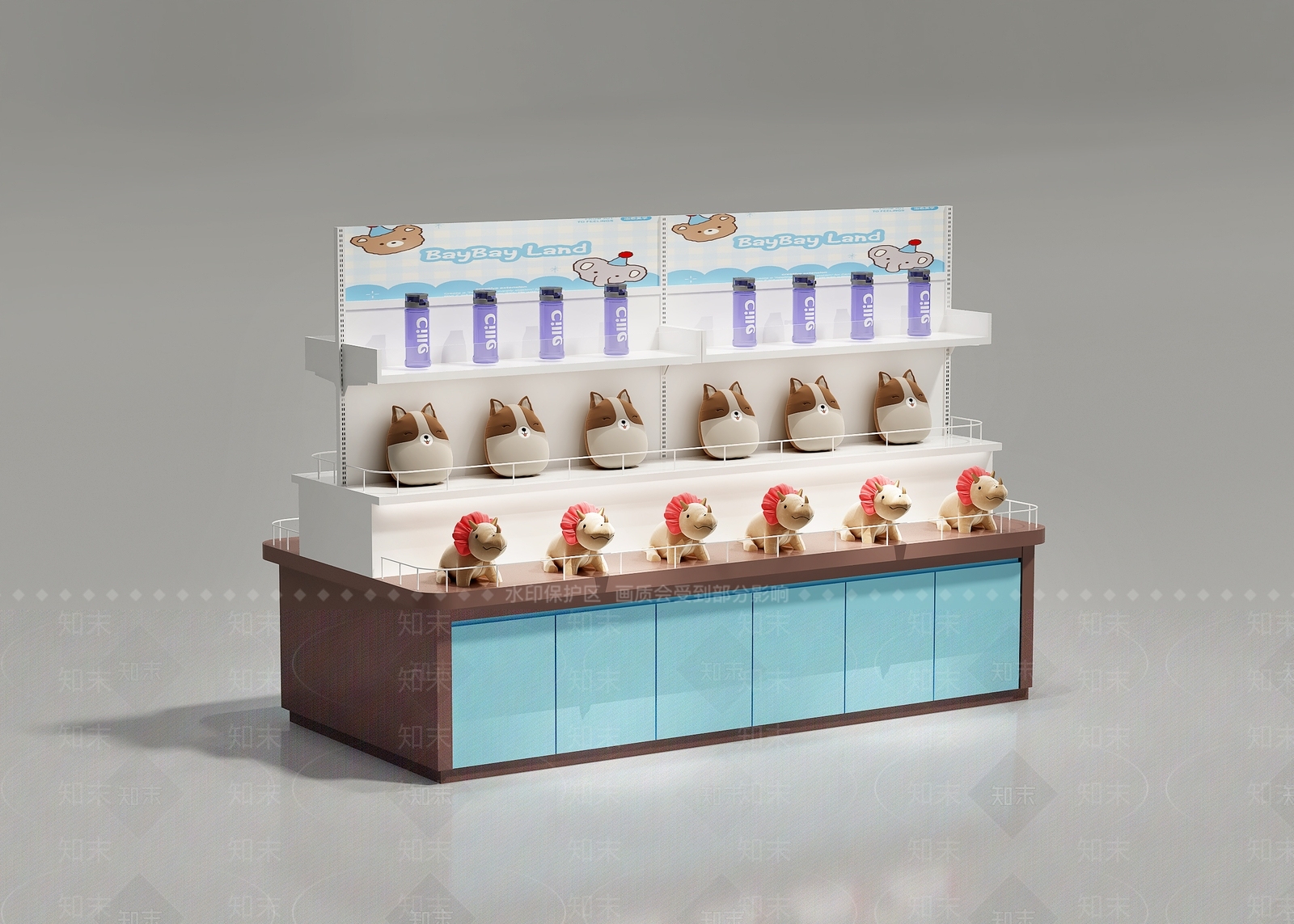 现代简约文创展台3D模型下载【ID:1232298066】
