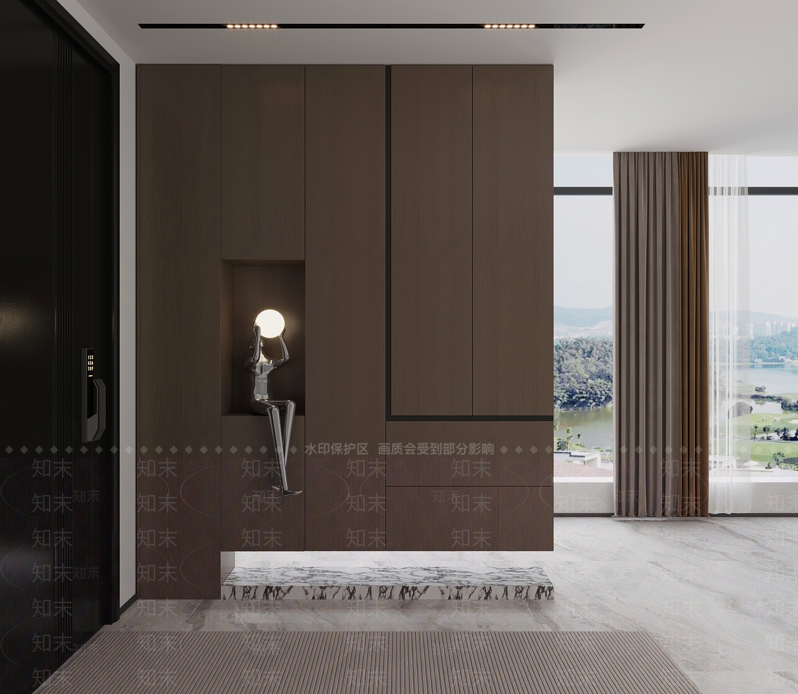 意式极简玄关3D模型下载【ID:1232299371】