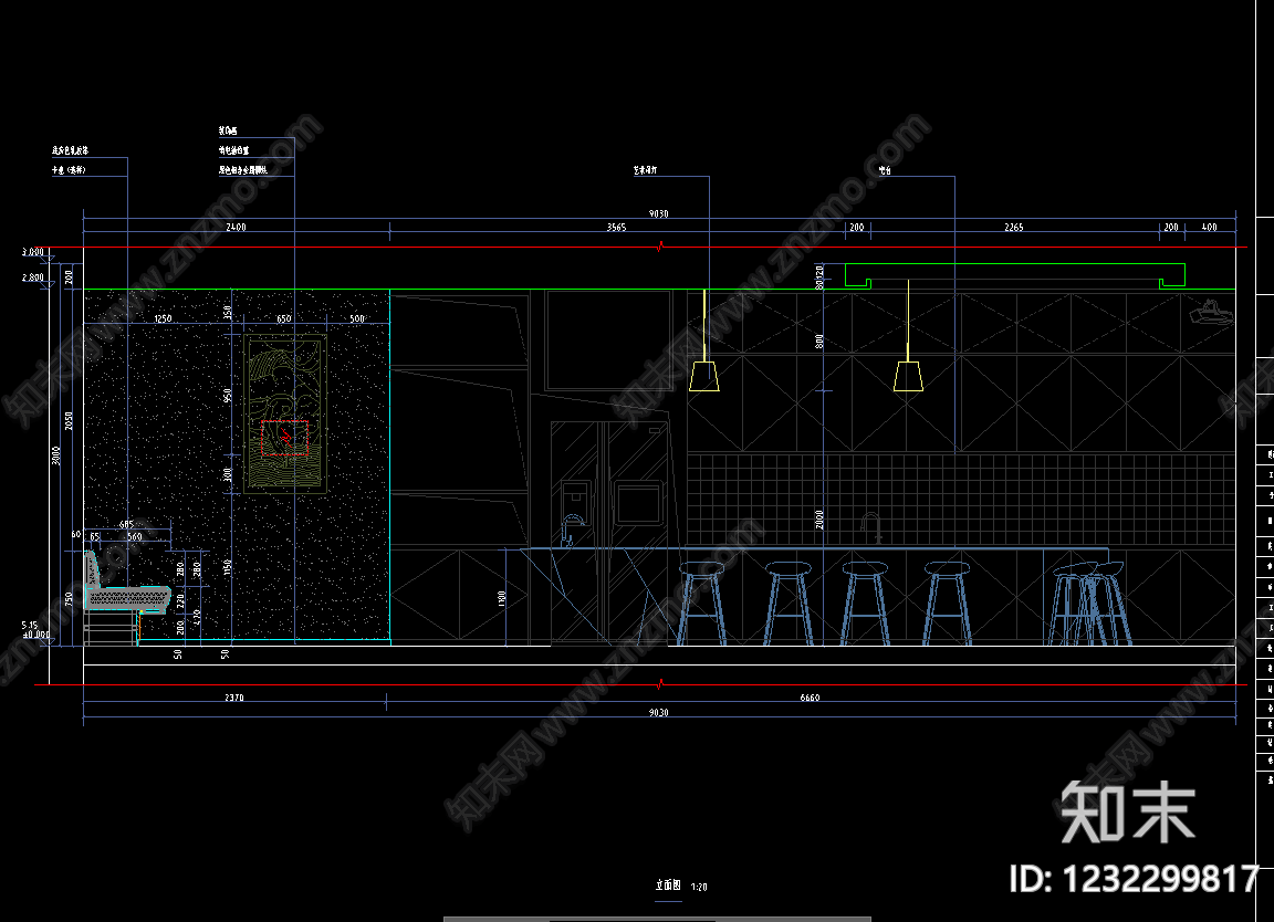 民宿建筑cad施工图下载【ID:1232299817】