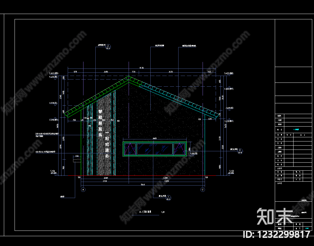 民宿建筑cad施工图下载【ID:1232299817】