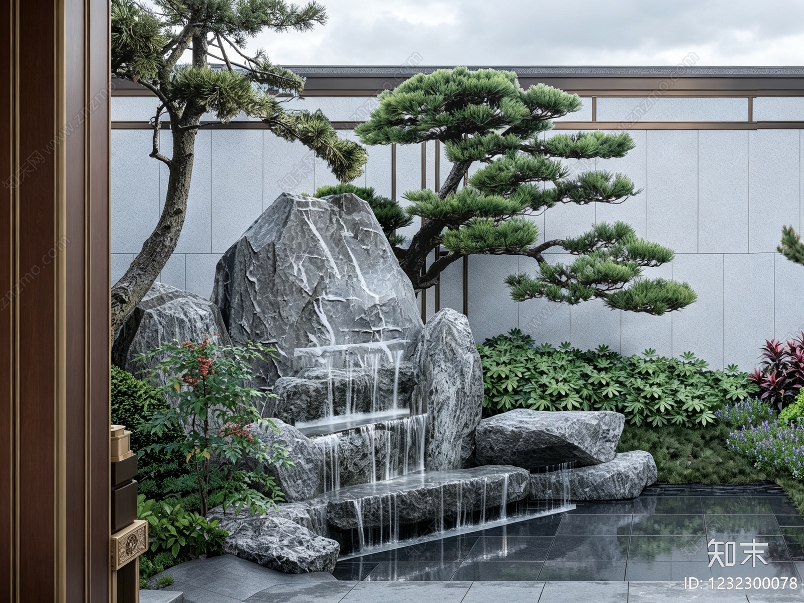 假山水景图库cad施工图下载【ID:1232300078】