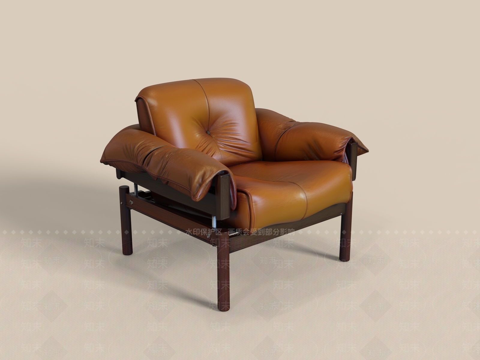 中古风休闲椅3D模型下载【ID:1232300387】