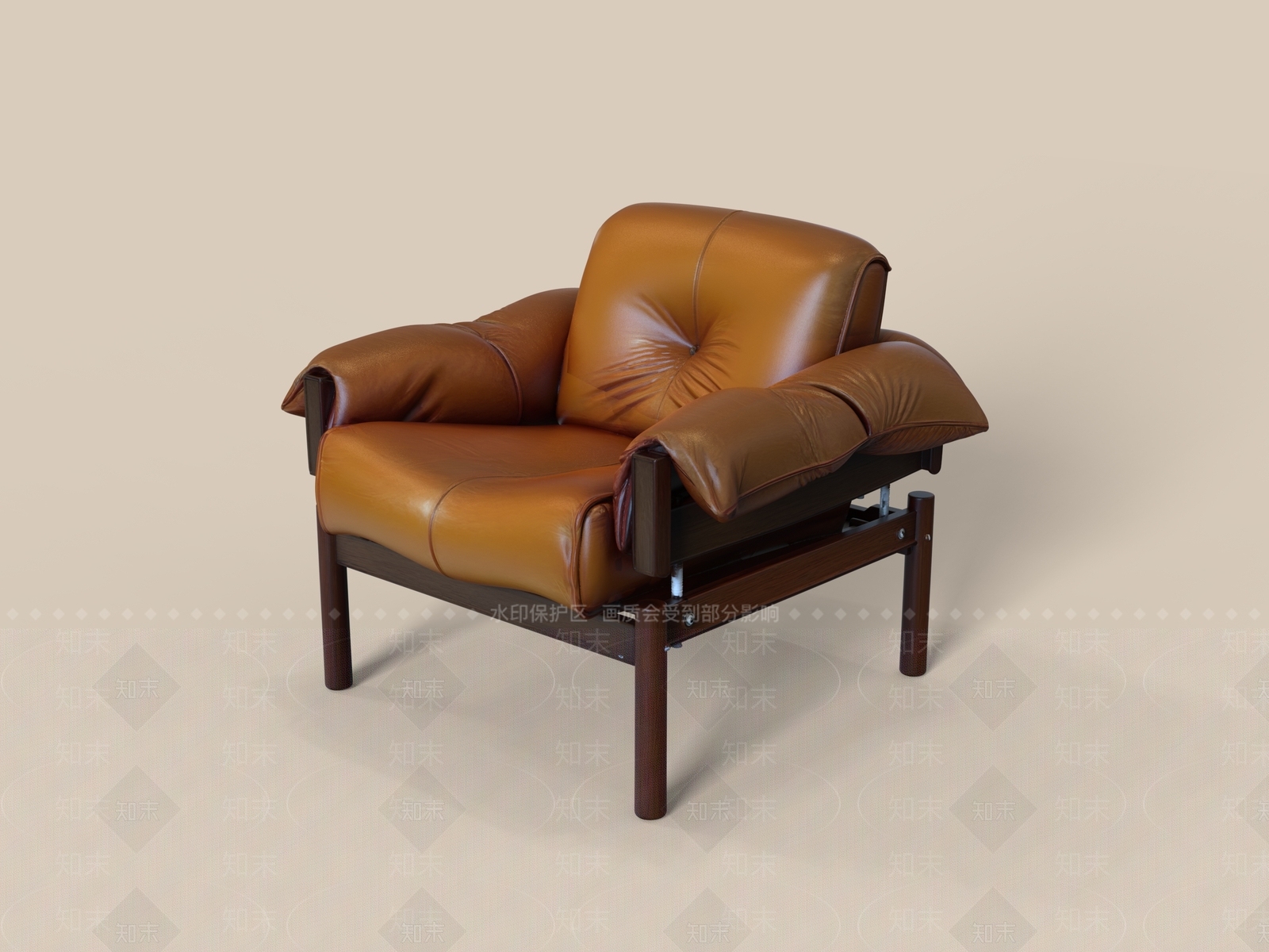 中古风休闲椅3D模型下载【ID:1232300387】