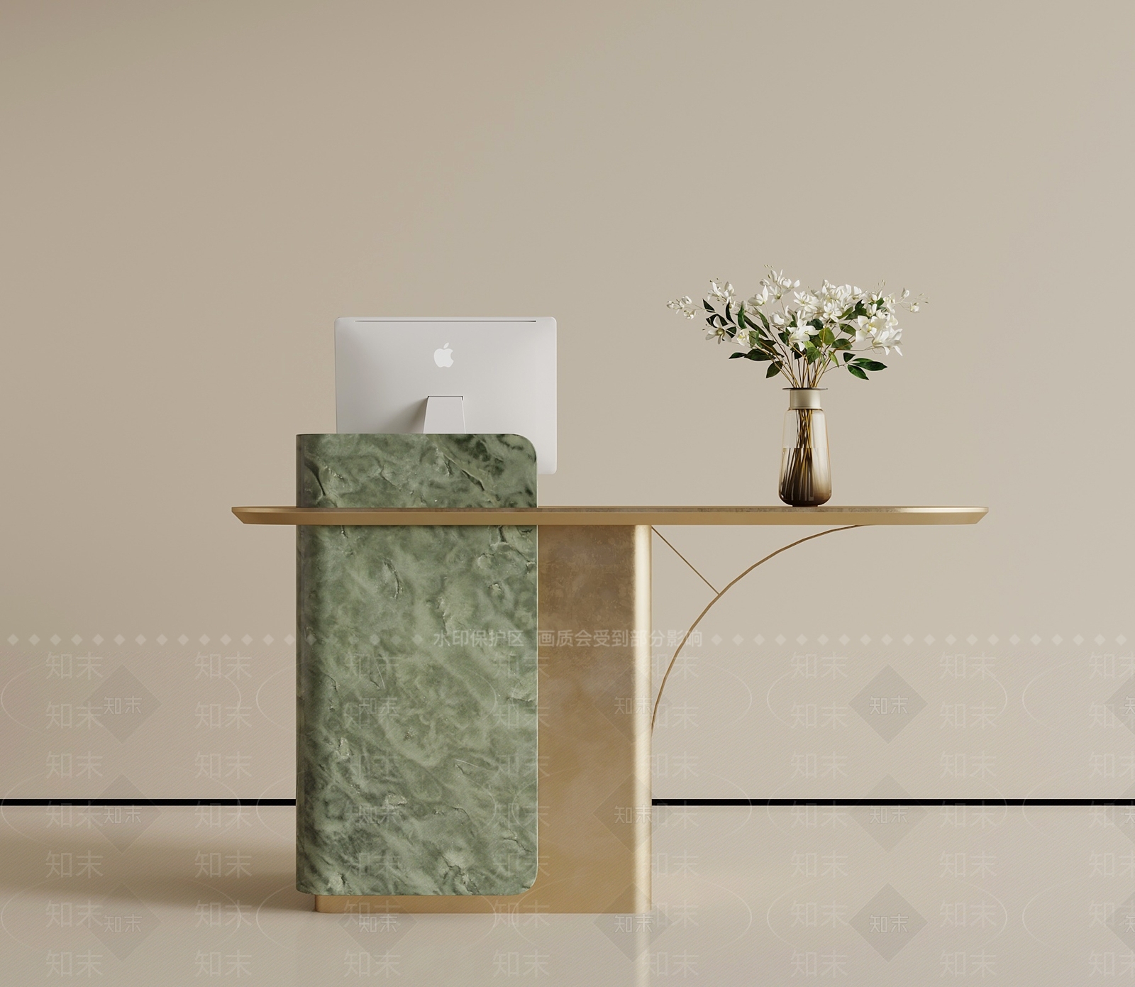 轻奢前台3D模型下载【ID:1232300369】