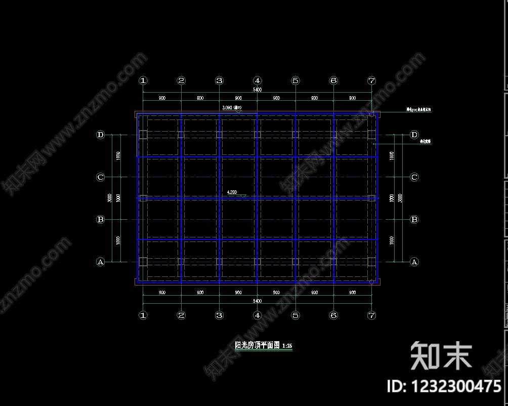 屋顶花园cad施工图下载【ID:1232300475】