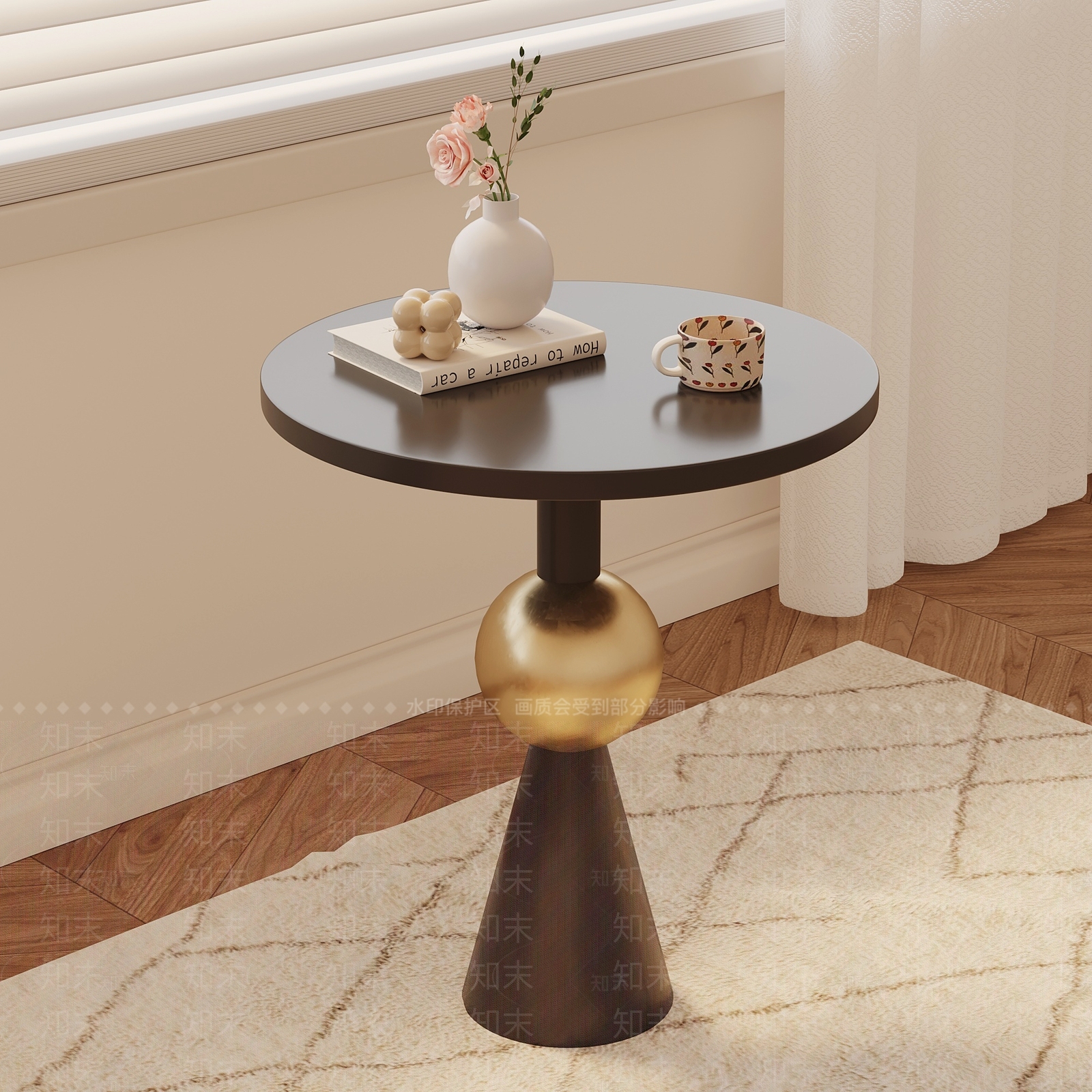 轻奢边几3D模型下载【ID:1232300606】