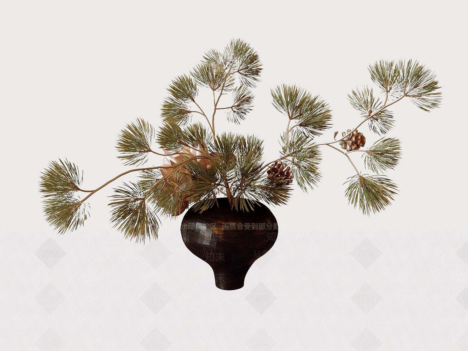 禅意花艺3D模型下载【ID:1232301200】