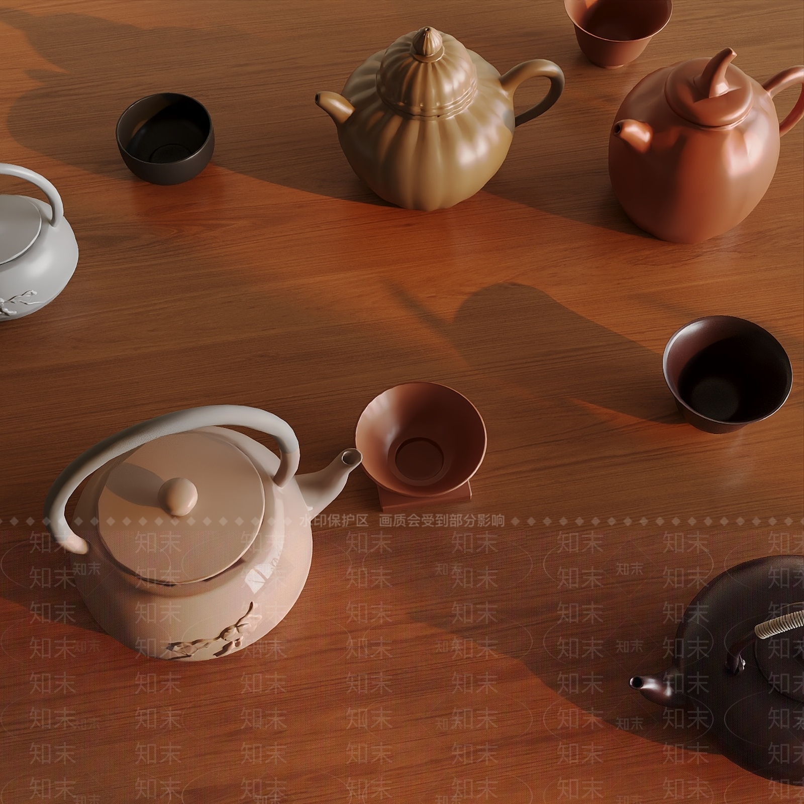 新中式餐具3D模型下载【ID:1232301406】