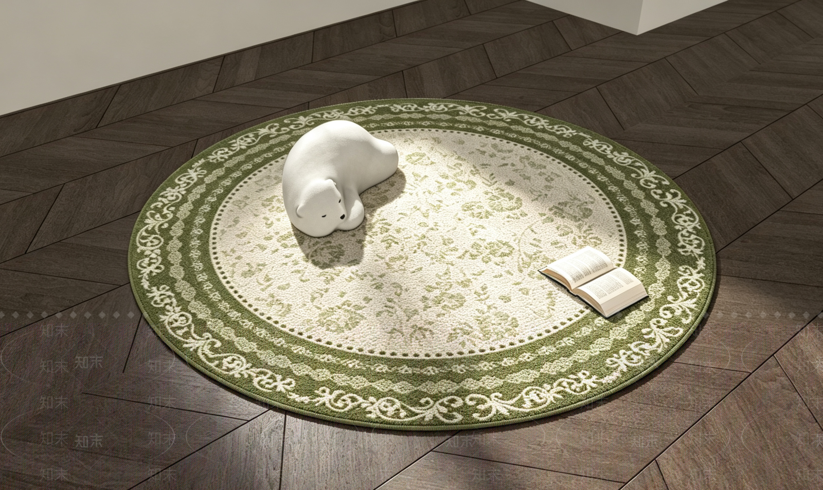 复古圆形地毯3D模型下载【ID:1232301928】